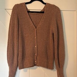 Abercrombie & Fitch Mocha Button Down Sweater Size M